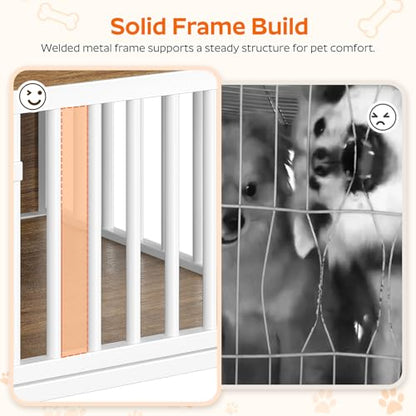 Dog Crate Furniture, Wooden Dog Kennel with Storage, Indoor Pet Crate End Table, view 6