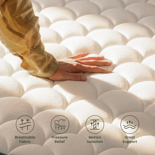 Queen Mattress, 12-Inch Hybrid Memory Foam Mattress, Medium Firm, view 6