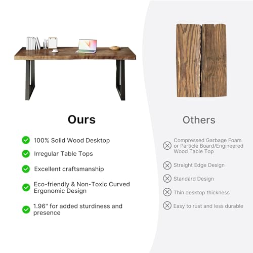 Solid Wood Desk 55 inches, view 6