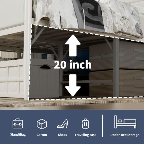 Full Size Metal Bed Frame with Upholstered Headboard and Led Lights, White, view 6