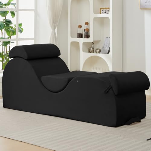 25" Velvet Lounge Chair with Lumbar Support & Side Pockets - Black, view 2