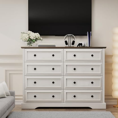 Farmhouse 8 Drawer Dresser for Bedroom, view 5