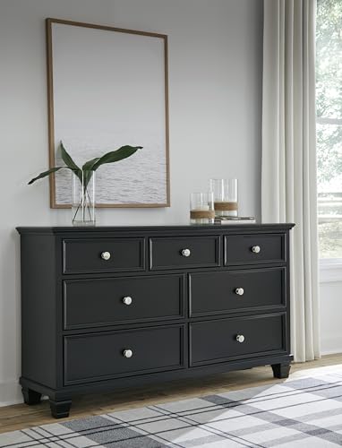 Signature Design by Ashley 7 Drawer Dresser, Wide Black, Lanolee, view 3