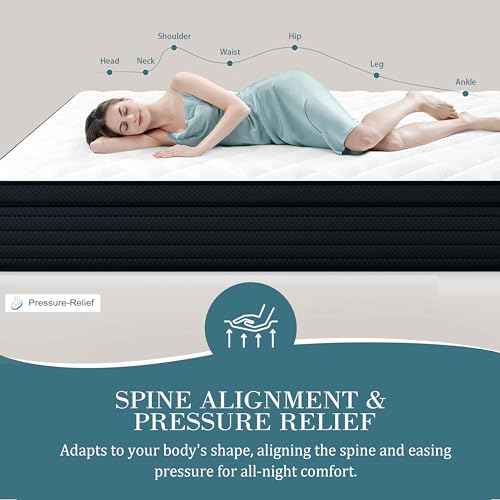King Size Mattress 14 Inch, Cooling Pain Relief Hybrid Mattresses, view 6