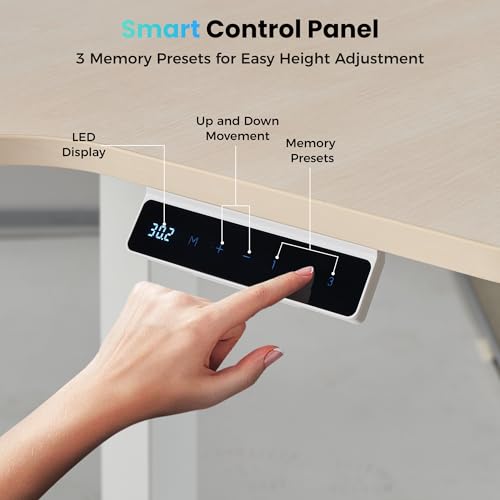 55 Inch L Shaped Electric Standing Desk, view 7
