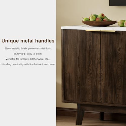 63'' Buffet Cabinet Sideboard with Storage, with 4 Doors, Brown, view 7