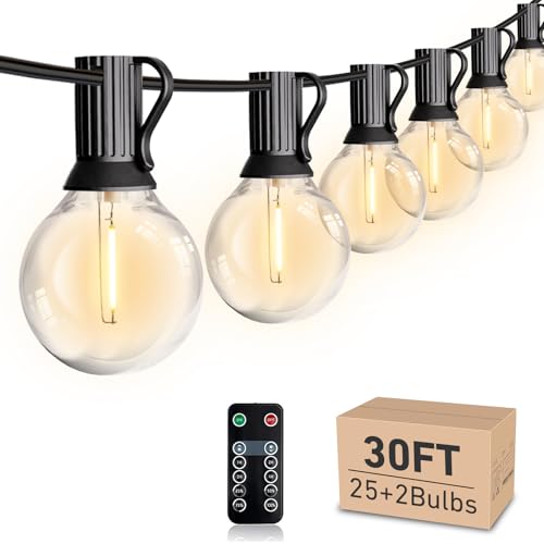LED 30FT Outdoor String Lights with Remote Waterproof Patio Lights Dimmable 27, view 2