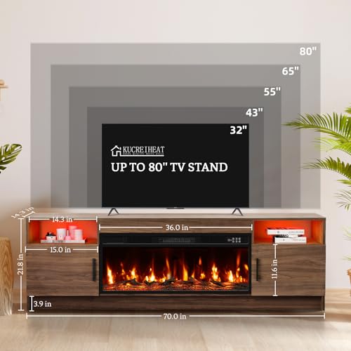 Fireplace TV Stand for 65-80 inch TV, view 7