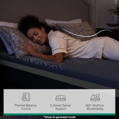 AiryFlow Graphene 14 Inch King Size Mattress, Cooling Memory Foam, view 6