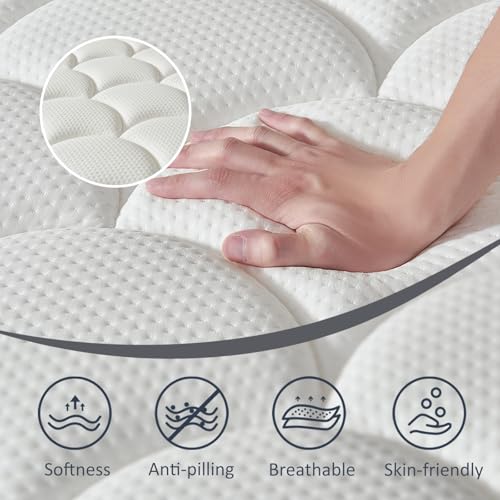 12 Inch Queen Mattress in a Box, Medium Firm Hybrid with Pocket Springs, view 4