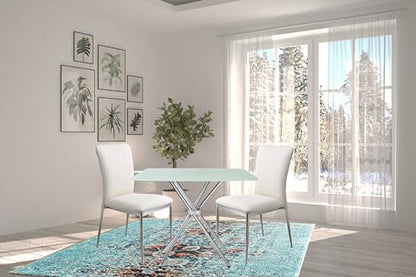 3 s 36" Inch Elegance Squared Dining Set in Soft White