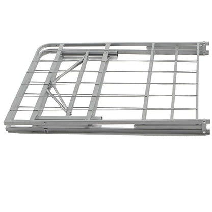 Premium Platform Bed Base in Silver, Replaces Box Spring and Bed Frame