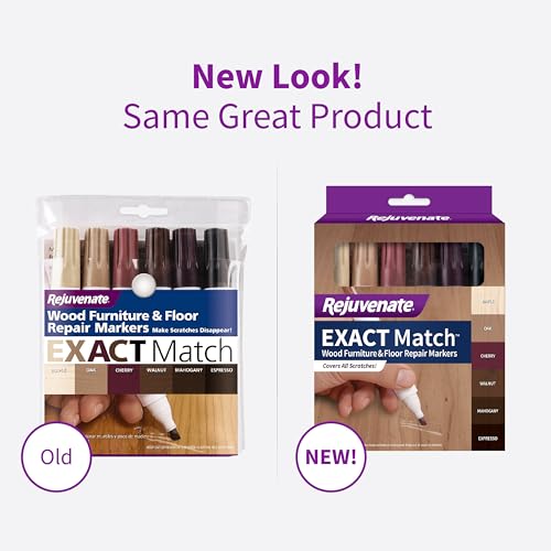 Exact Match Wood Furniture & Floor Repair Markers, 6 Count, Brown Markers Cover All Scratches, Scuffs And Damage To Wood Furniture And Flooring