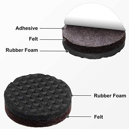 Non Slip Furniture Pads -56 pcs（1+2）” Furniture Grippers, Non Skid Furniture Legs,Self Adhesive Rubber Furniture Feet, Anti Slide Furniture Hardwood Floor Protector for Keep Couch Stoppers