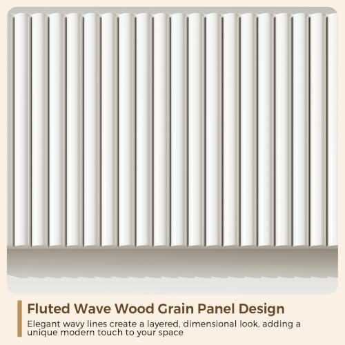 6 Drawer Fluted Dresser, Modern Chest of Drawers for Bedroom with Hidden Handles, view 6