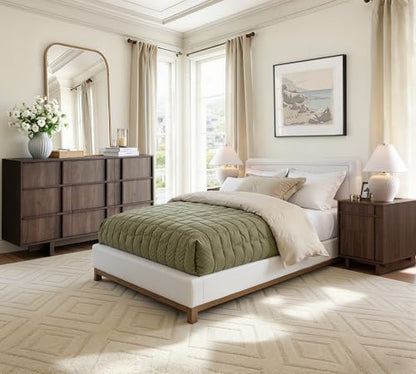 55" Wide 9 Drawer Dresser for Bedroom, Skeleton Line Design, view 6