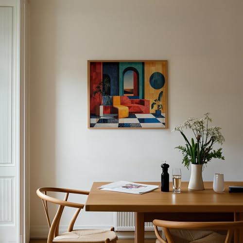 (Unframed) (10x8 Inch) Matte Wall Art Print Of Surrealism Woodworking Poster Art featuring abstract geometric furniture designs - 1920s - Eco-Friendly Poster, Custom Decor for Home, Office, Bedroom