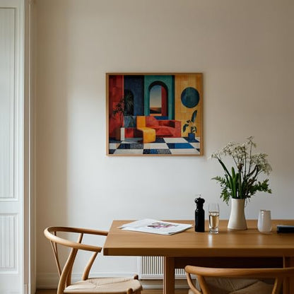 (Unframed) (10x8 Inch) Matte Wall Art Print Of Surrealism Woodworking Poster Art featuring abstract geometric furniture designs - 1920s - Eco-Friendly Poster, Custom Decor for Home, Office, Bedroom