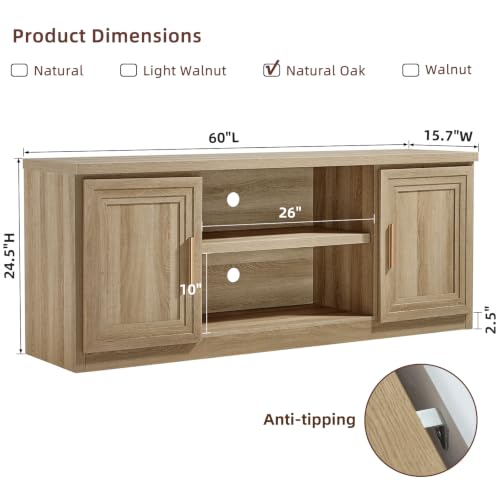 TV Stand for 65 Inch TV Entertainment Center Media Console, view 3