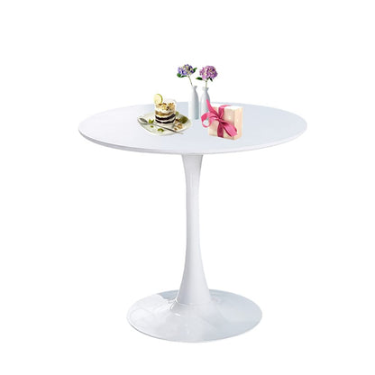 Round Dining Table White with Pedestal Base,31.5" Modern Tulip Dining Room Table for 1-4 People,Pedestal Dining Table with Round Top for Kitchen Living Room (Tulip Dining Table White)