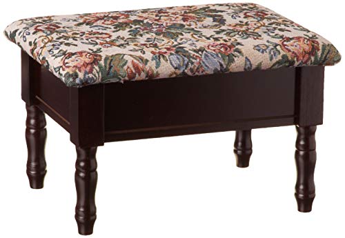 Foot Stool, 15.8"D x 11.8"W x 9.8"H, Cherry