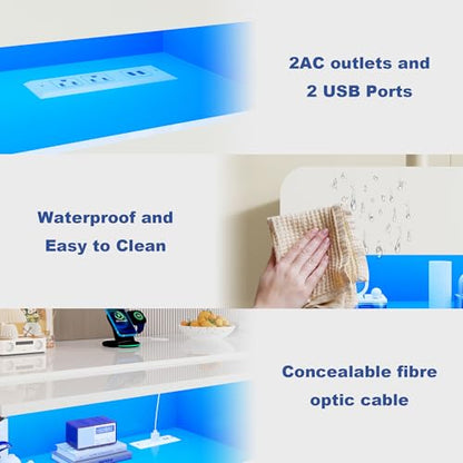 Floating LED TV Stand for TVs Up to 100 inch, view 6