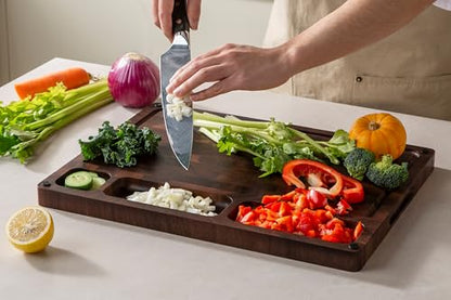 Walnut Cutting Boards for Kitchen Solid Wood End Grain 17"×13"×1", view 3
