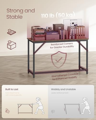 Computer Desk, Steel Frame Gaming Desk for Home Office, 47.2 Inch, view 6