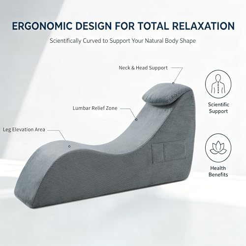 Yoga Chair Lounge for Adult, Yoga Lounge Chair，Ergonomic Chaise Lounge Chair, view 4