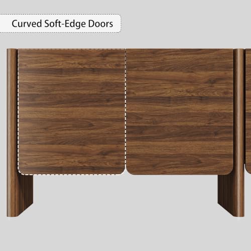 65" TV Stand, Media Console Cabinet with Doors for TVs Up to 75", view 7