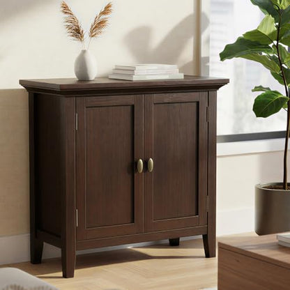 Redmond 32" Wide Solid Wood Cabinet in Brunette Brown, view 3