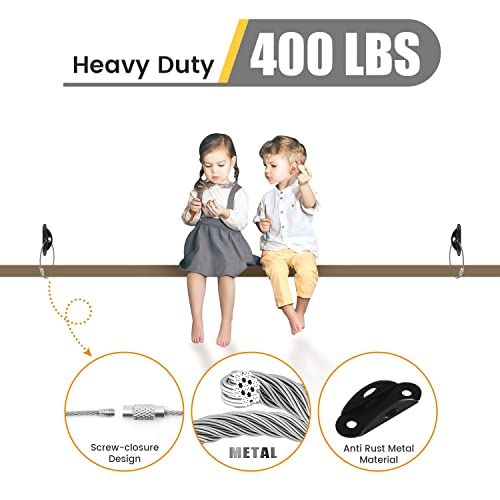 Booda Brand Furniture Anchors (10 Pack) Anti Tip Furniture Straps for Baby Proofing, 400lbs Tension Earthquake Resistant Metal Straps, Furniture Wall Anchor Prevent Baby Pet from Falling Furniture