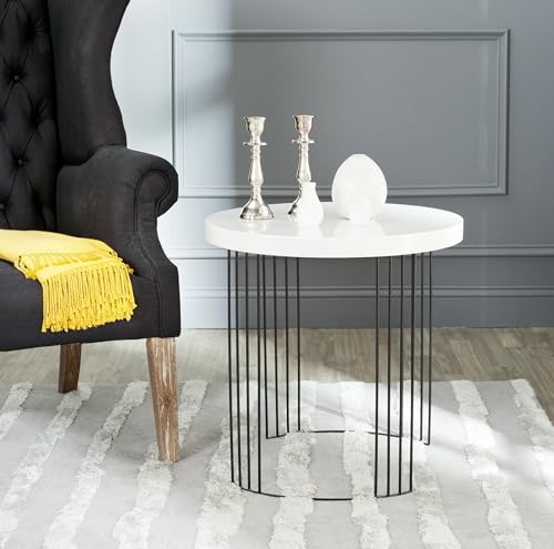 Safavieh Home Collection Kelly Mid-Century Modern White Side Table