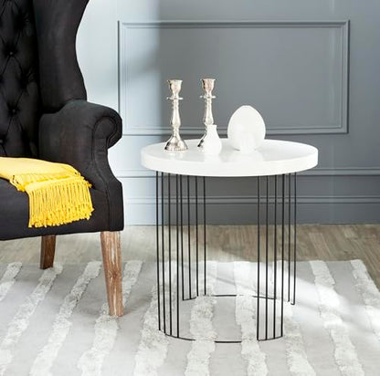 Safavieh Home Collection Kelly Mid-Century Modern White Side Table