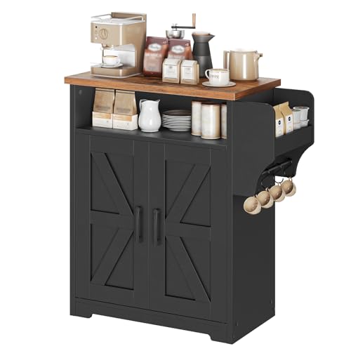 Coffee Bar Cabinet, Kitchen Island with Storage, view 2