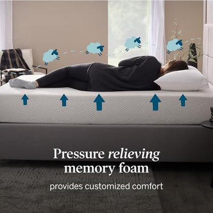 ® 10" Medium Gel Memory Foam Mattress – Bamboo Charcoal & Cooling Gel – Fiberglass Free – Bed in a Box – CertiPUR-US® Certified – Queen Size