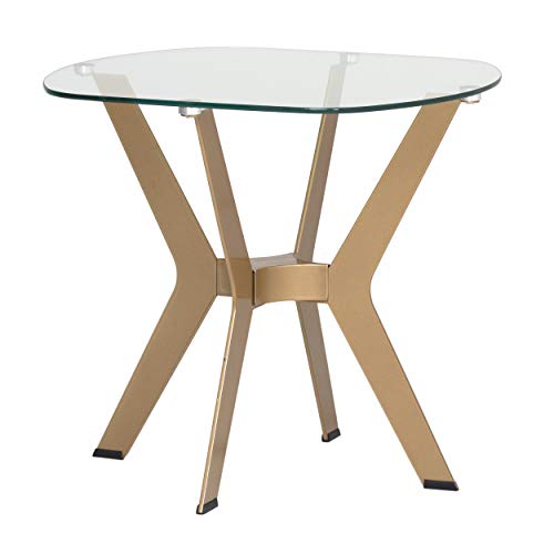Gold Archtech end table, view 2