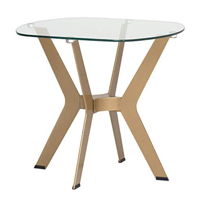 Gold Archtech end table, view 2