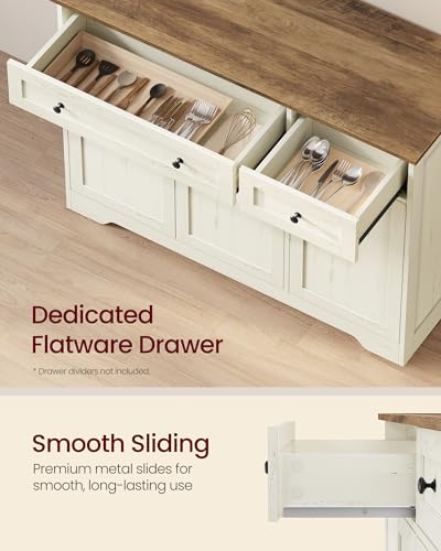 Buffet Cabinet, Sideboard, 3 Doors, 42.1 x 15.8 x 31.8 Inches, view 6