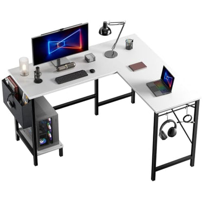 L Shaped Computer Gaming Desk with PC Stand for Home Office, view 2
