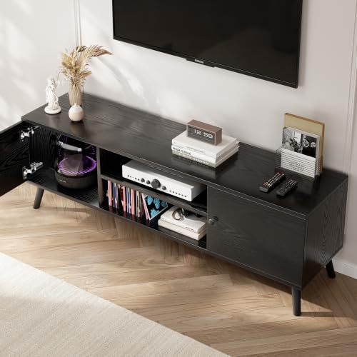 TV Stand for 55 60 inch TV, Modern Mid Century Entertainment Center with Storage, view 3