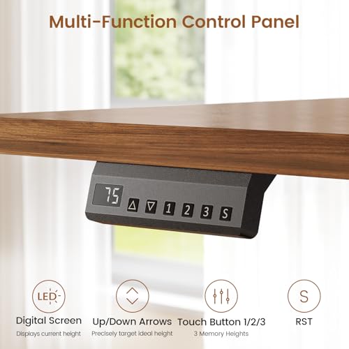 55" Electric Standing Desk with 6 Drawers, Adjustable Stand up Desk with Storage, view 7