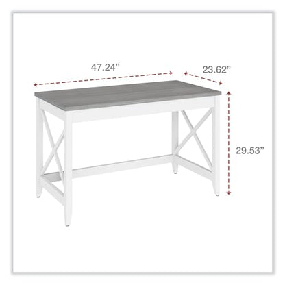 Home Office Desk, 47"x23"x29", Stylish Rustic Vintage Farmhouse Table, view 4