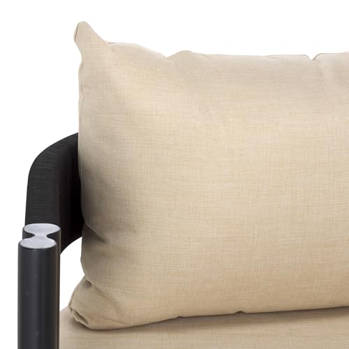 Viola Black & Taupe Steel/Rope Corner Sofa Set, view 4