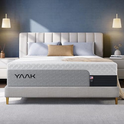 14 Inch King Size Memory Foam Mattress, Cooling Gel Made in USA, White, view 2