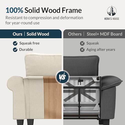 Modular Sectional Sofa Set for Living Room 3-Piece Deep Seats | Mid-Century Modern 6-Seater Cloud Sofa Set, Cyan, Rolled Arms & Nailhead Trim, Wider & Deeper Seats, Chenille Furniture Set