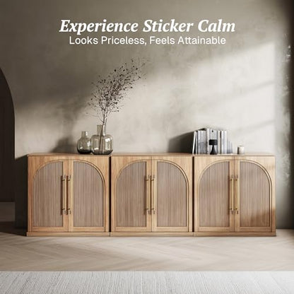 Set of 3 Jagger Sideboard Buffet Cabinet - Camel, view 5