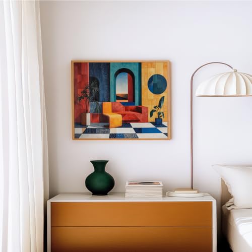 (Unframed) (10x8 Inch) Matte Wall Art Print Of Surrealism Woodworking Poster Art featuring abstract geometric furniture designs - 1920s - Eco-Friendly Poster, Custom Decor for Home, Office, Bedroom