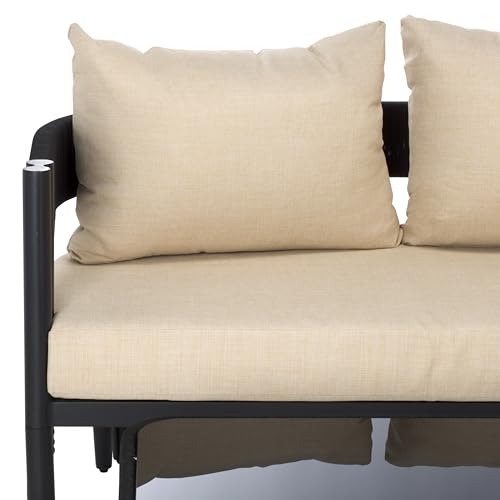Viola Black & Taupe Steel/Rope Corner Sofa Set, view 5