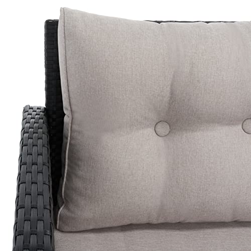 Safa Vieh Black/Light Grey Cushions Patio Set, view 5